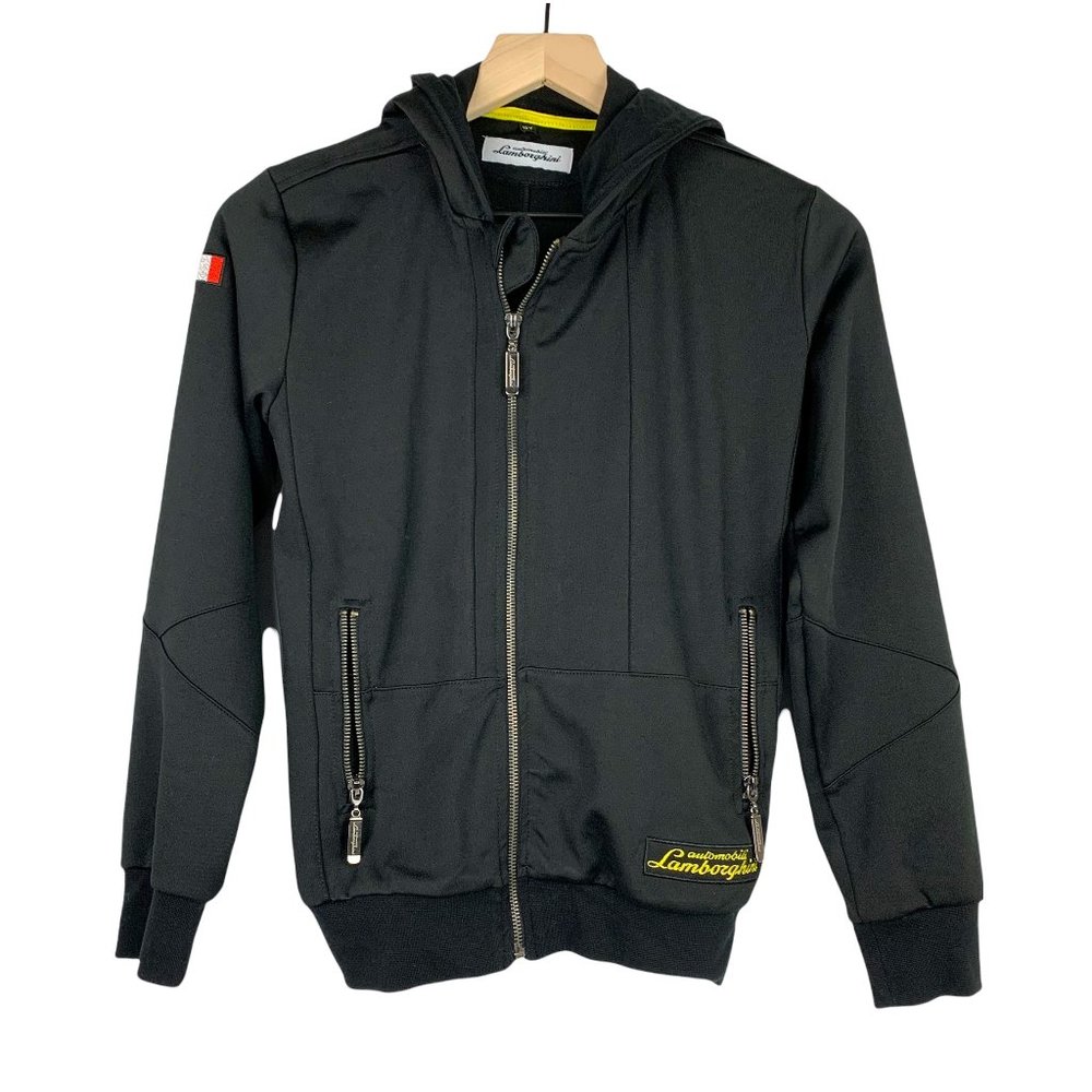 *SOLD* Automobili Lamborghini Kids Children Youth Black Full Zip Hoodie Jacket